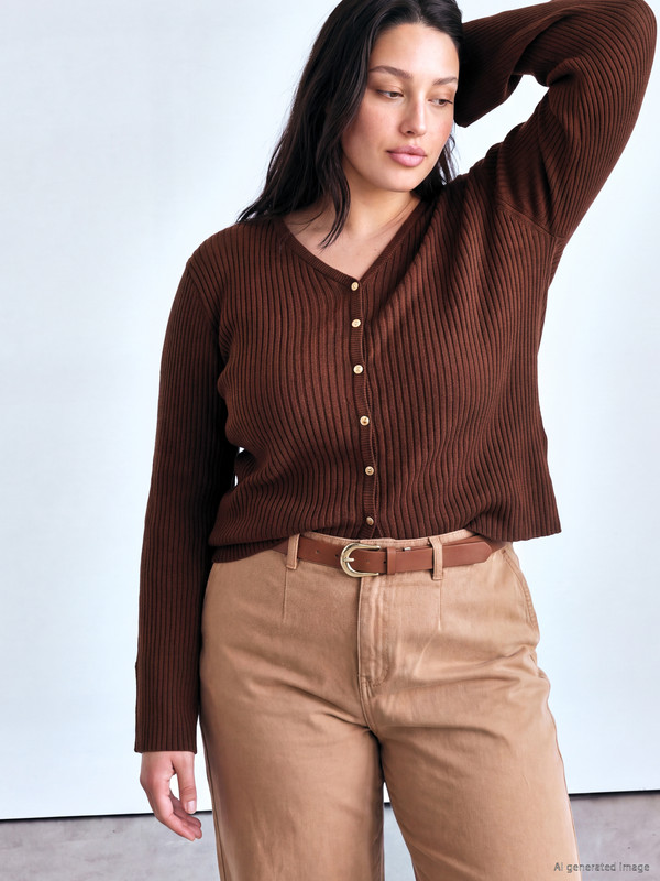 LCW Curve Plus Size Women's Knitwear Cardigan