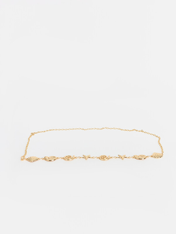 LCW ACCESSORIES Sea Shell Figured Women's Chain Belt