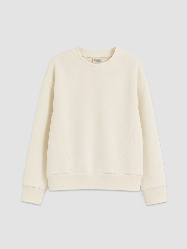 LC WAIKIKI Bisiklet Yaka Kız Çocuk Sweatshirt