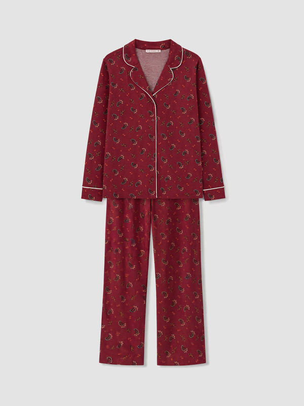LCW DREAM Gömlek Yaka Desenli Kadın Pijama Takımı