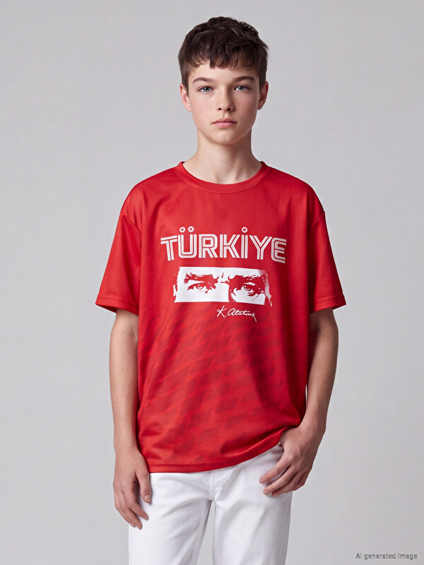 LCW Kids Atatürk Printed Boys' T-shirt