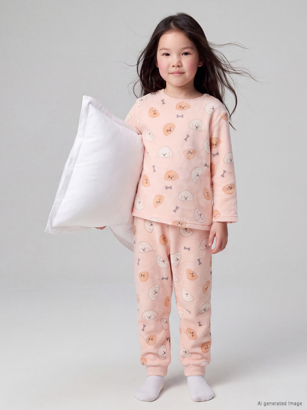 LCW Kids Set pizhamash kadife për vajza