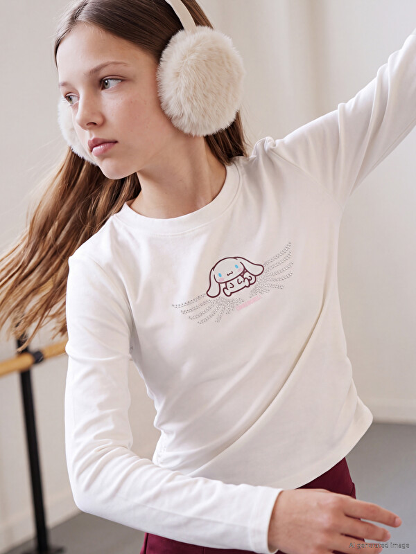 LCW Kids Cinnamoroll Printed Stone Girls' T-shirt