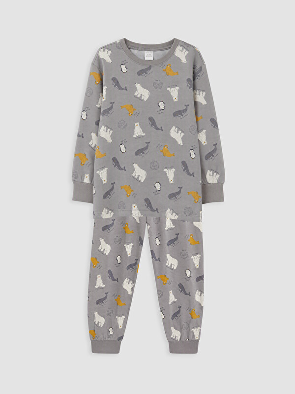 LCW Kids Boy Grey Pyjama Set