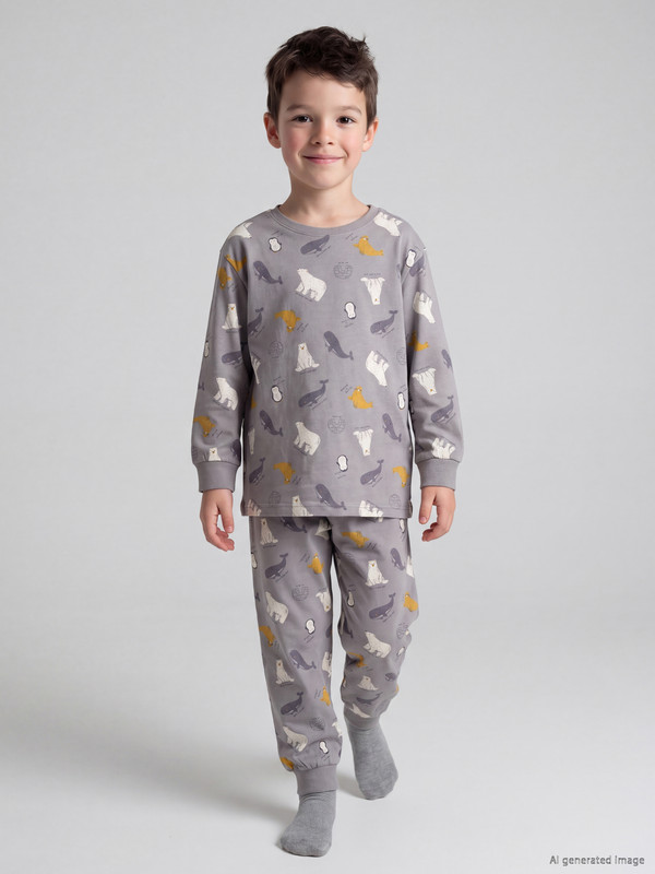 LCW Kids Printed Boys' Pyjamas Set