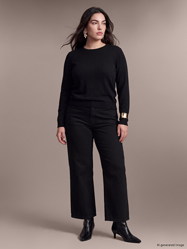 LCW Petite Pocketed Wideleg Jean