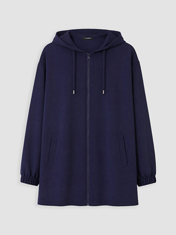 LCW Curve Plus Size Hooded Women's Sweatshirt Tunic