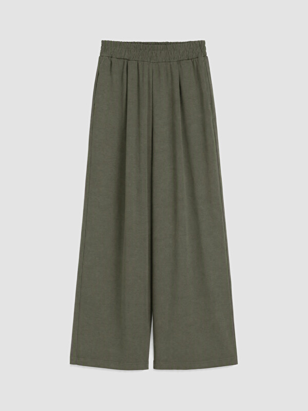 LCW Petite Pantaloni De Trening Wide Leg Cu Pliseuri Pentru Femei