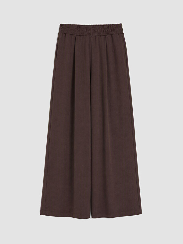 LCW Petite Wide Leg Women's Pleated Sweatpants