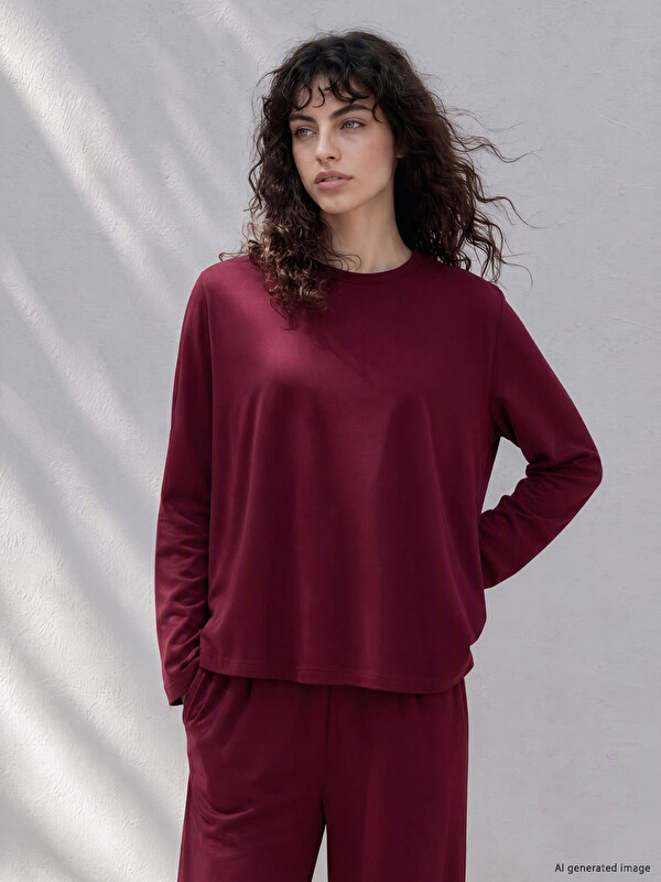 LCW Petite Soft Touch sportska majica za Žene