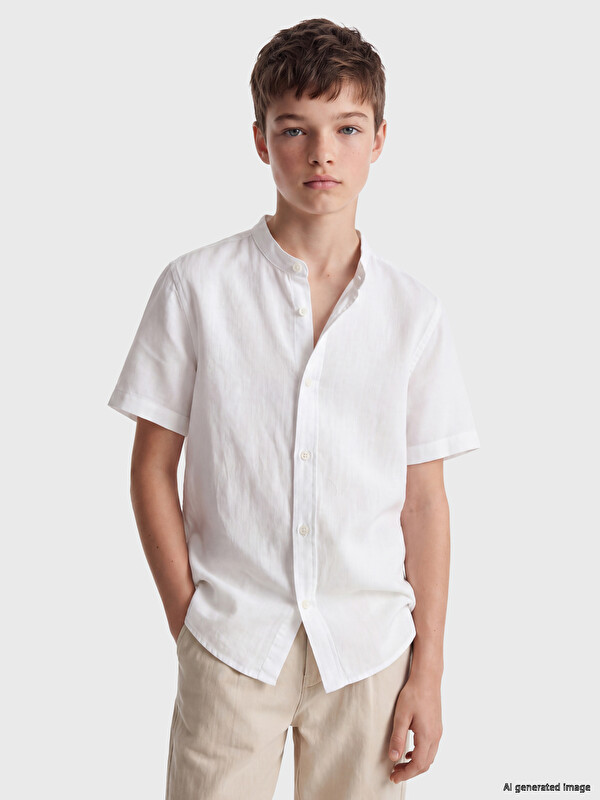 LCW Kids Grandad Collar Boys' Shirt