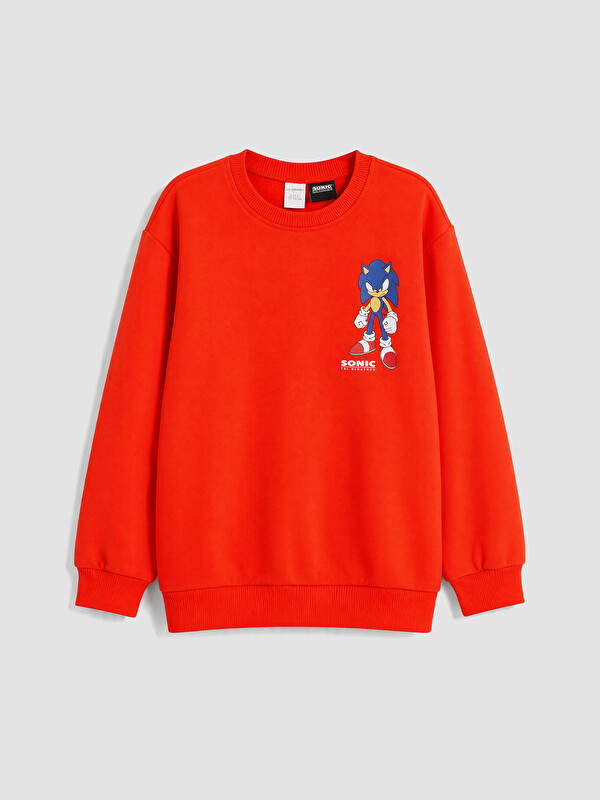 LCW Kids Sonic Baskılı Erkek Çocuk Sweatshirt