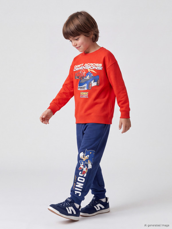 LCW Kids Sonic Baskılı Erkek Çocuk Jogger Eşofman Altı