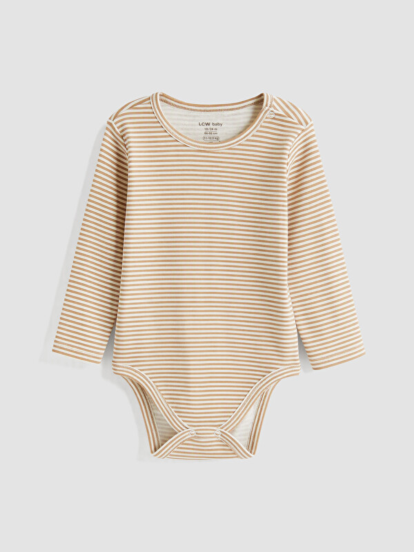 LC WAIKIKI 2'li Çizgili Erkek Bebek Çıtçıtlı Body