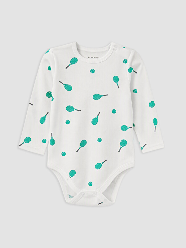 LC WAIKIKI Desenli Erkek Bebek Çıtçıtlı Body