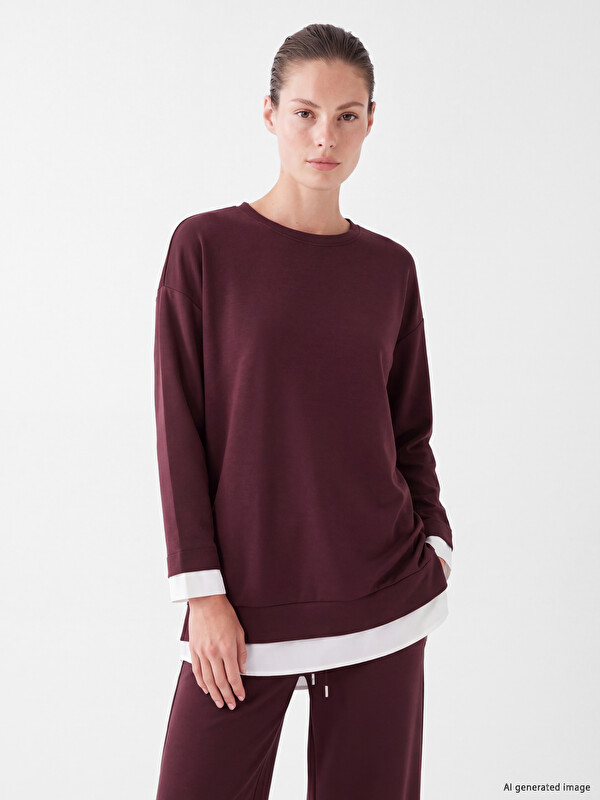 LCW EVERYDAY Oversize Soft Touch Kadın Sweatshirt