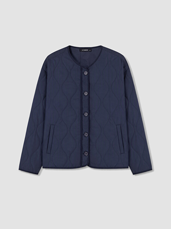 LCW Curve Crew Neck Quilted Women's Coat