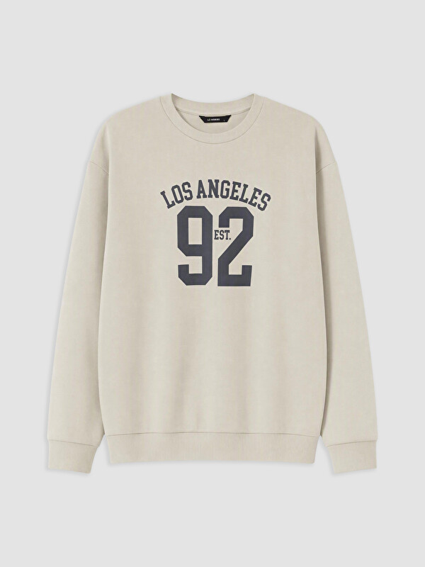 LC WAIKIKI Los Angeles Baskılı Erkek Sweatshirt