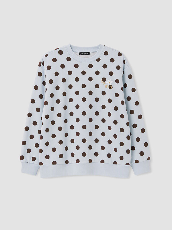 LCW Comfort Polka Dot Women's Thick Sweatshirt