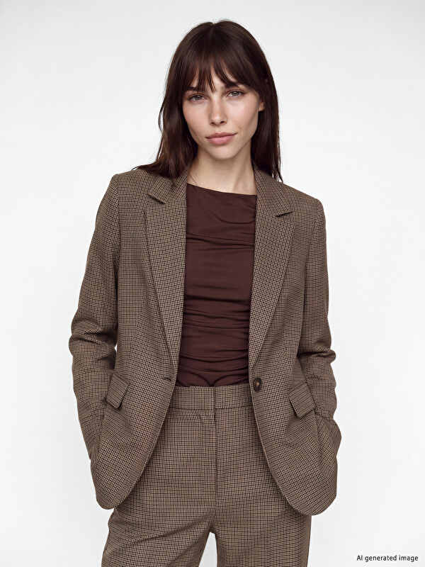 LCW Vision Blazer xhakete me kuadrate për gra