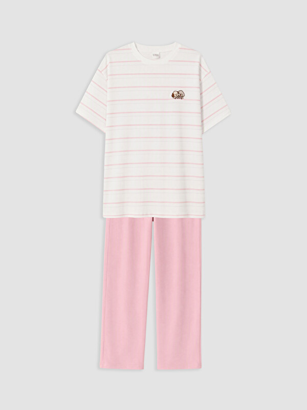 LCW Kids Girl Ecru Pyjama Set