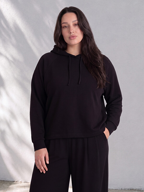 LCW Curve Hanorac cu glugă pentru femei Plus Size
