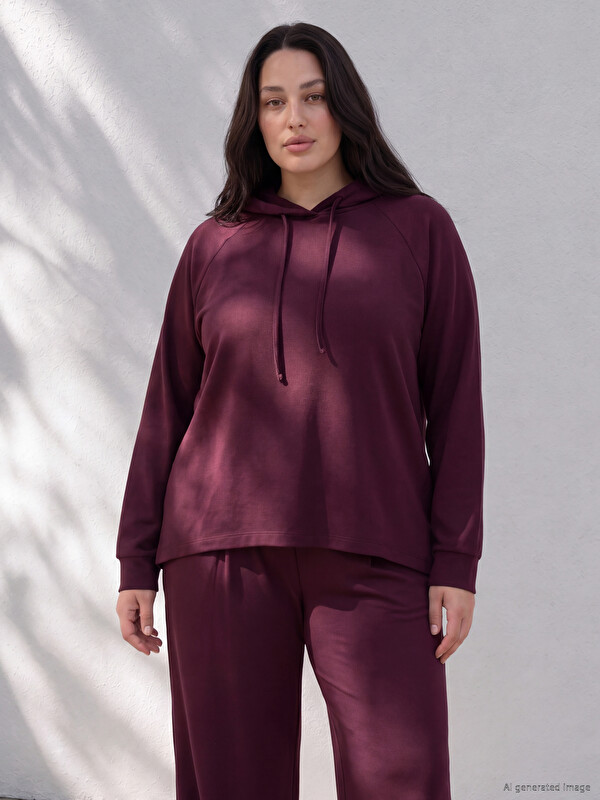 LCW Curve Plus Size Women's Hoodie