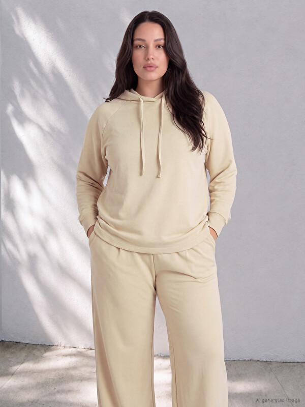 LCW Curve Büyük Beden Kadın Hoodie