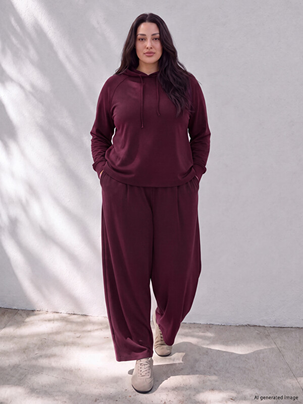 LCW Curve Plus Size Women's Sweatpants