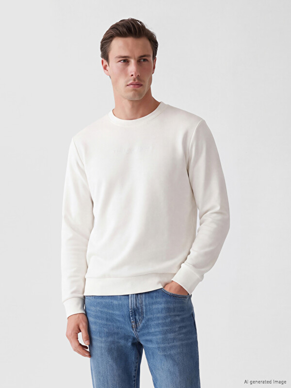 LCWAIKIKI Classic Crew Neck Printed Men's Sweatshirt