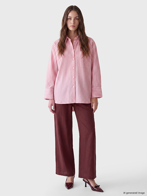 LCW Modest Beli Lastikli Modal Karışımlı Kadın Pantolon