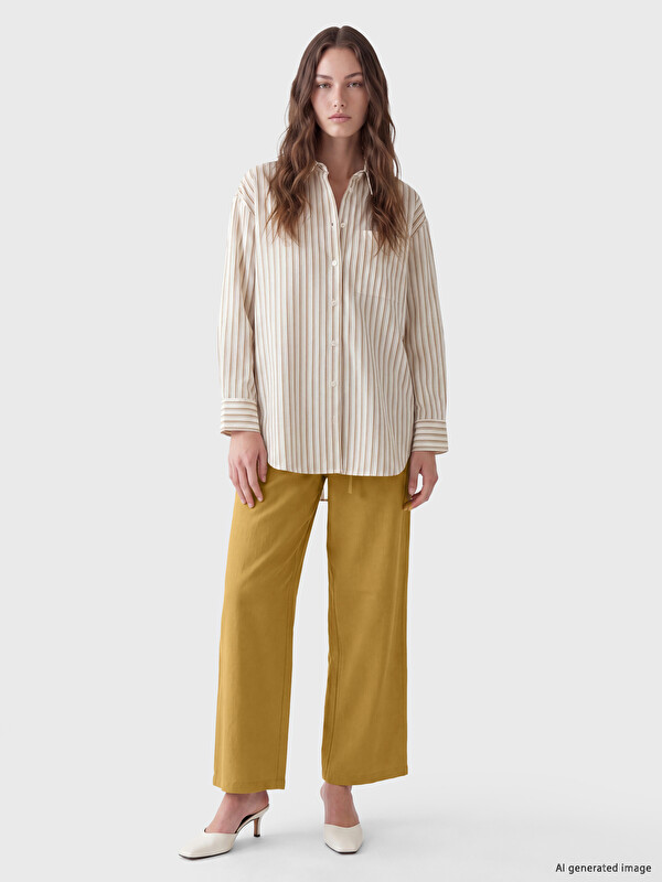 LCW Modest Beli Lastikli Modal Karışımlı Kadın Pantolon