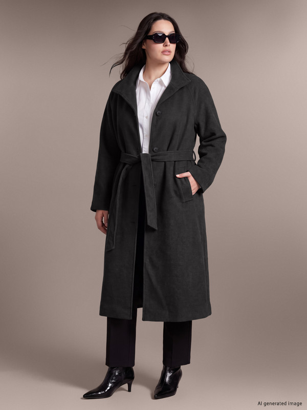 LCW Curve Plus Size Women's Cachet Coat