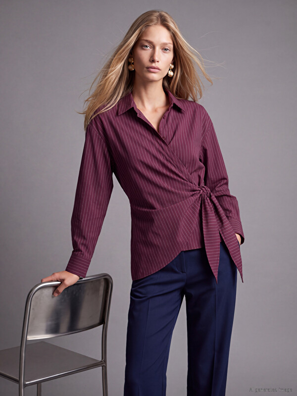 LCW Vision Shawl Detail Modal Blend Women's Shirt