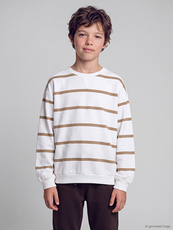 LCW Kids Striped Boys' Sweatshirt