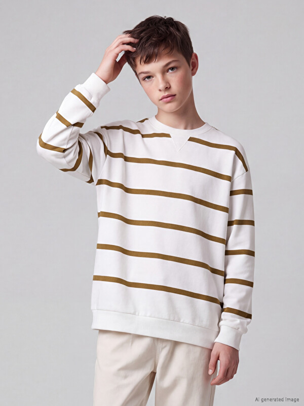 LCW Kids Striped Boys' Sweatshirt
