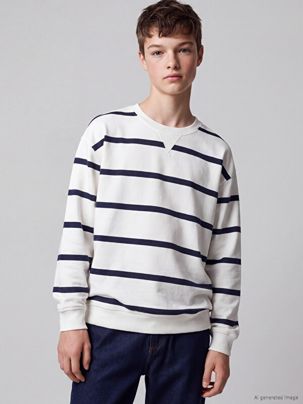 LCW Kids Striped Boys' Sweatshirt