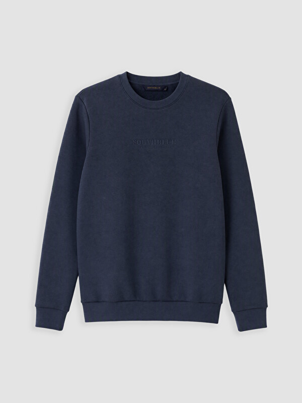 SOUTHBLUE Bisiklet Yaka Erkek Kalın Sweatshirt