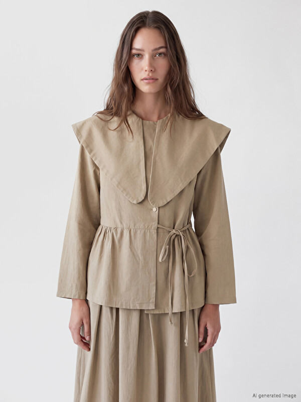 LCW Modest Bebe Yaka Kadın Gömlek Tunik