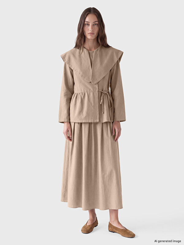 LCW Modest Bebe Yaka Kadın Gömlek Tunik