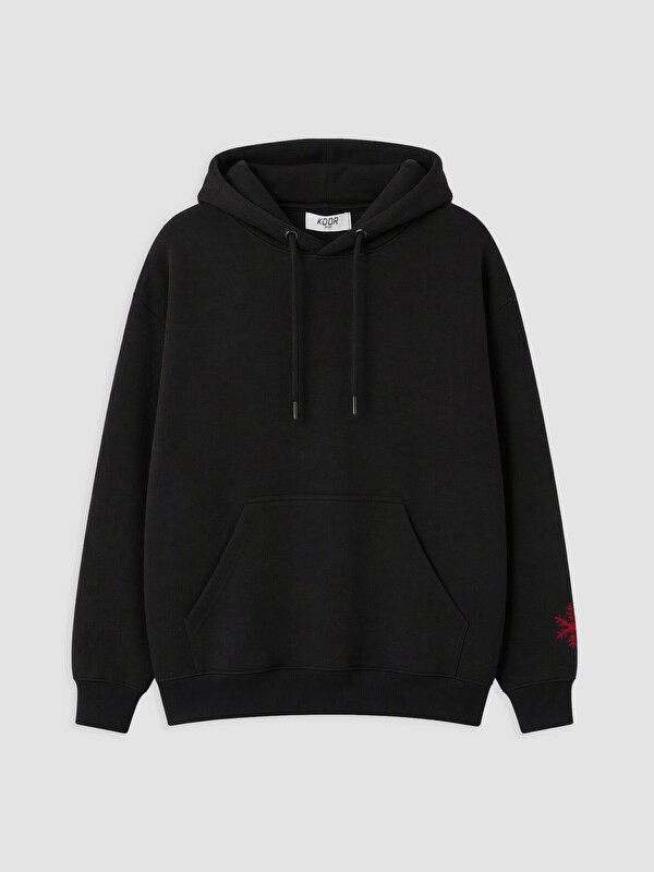 KOOR SPORT Oversize Kadın Kalın Hoodie