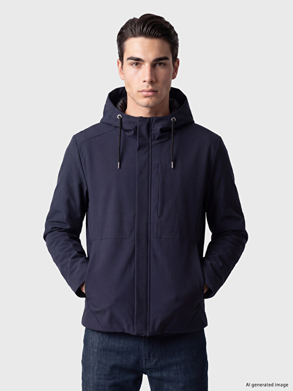 LCWAIKIKI Classic Regular Fit Kapüşonlu Erkek Ceket