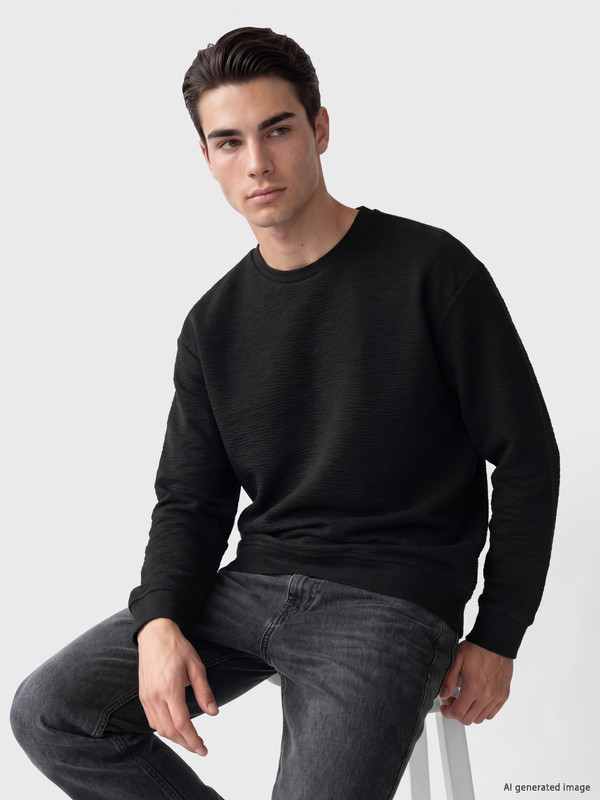LC WAIKIKI Bisiklet Yaka Erkek Sweatshirt