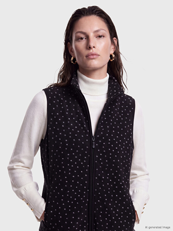 LCW EVERYDAY Vestă de pluș cu buline pentru femei