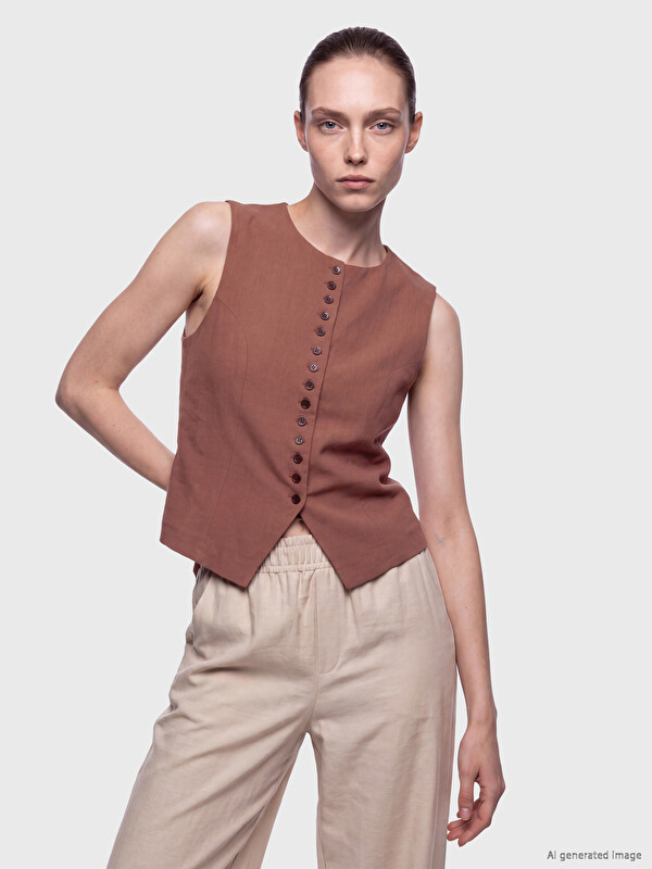 LCW Comfort Crew Neck Women's Classic Waistcoat