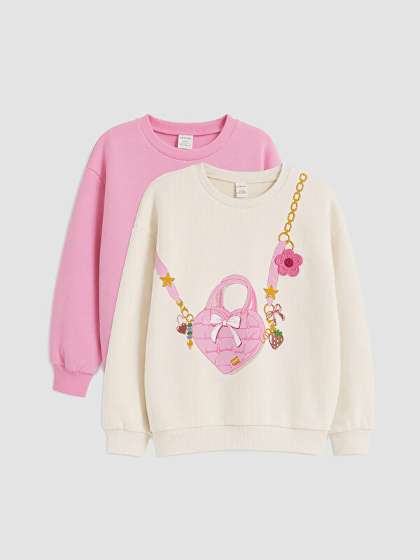 LCW Kids Girl Ecru Sweatshirt