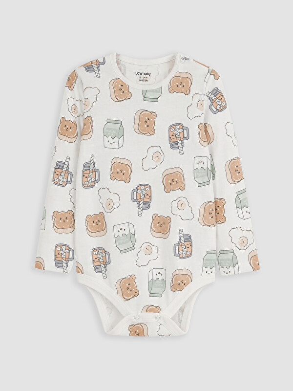 LC WAIKIKI Desenli Erkek Bebek Çıtçıtlı Body