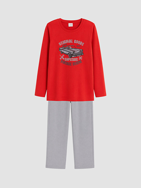 LC WAIKIKI Bisiklet Yaka Erkek Çocuk Pijama Takımı