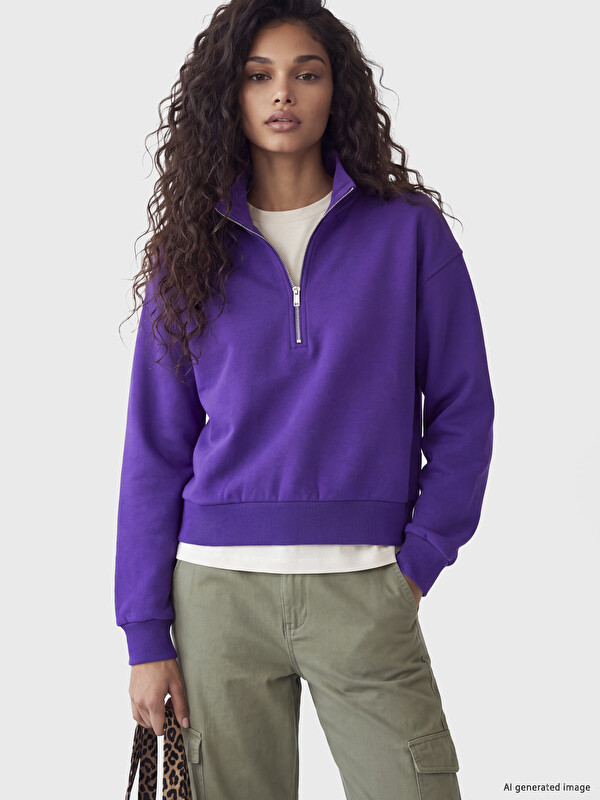 XSIDE Woman Purple Sweatshirt