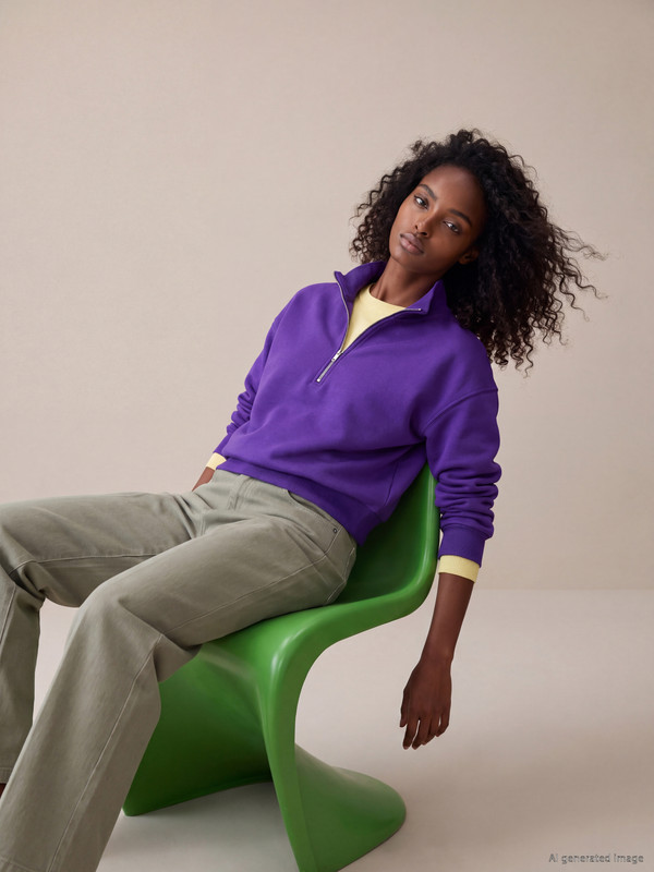 XSIDE Mock Neck Women's Thick Sweatshirt